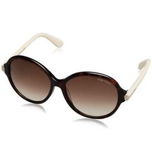 New Tom Ford Milena Sunglasses Brown/Ivory